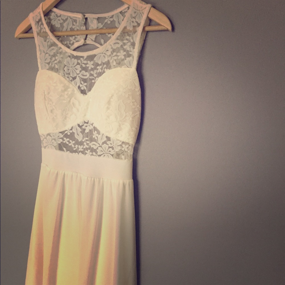 Small formal white lace dress